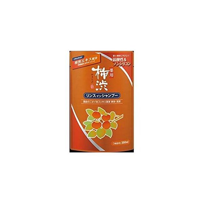 [2x points] 4513574023062 [48 pieces] Medicated Persimmon Shibu Rinse-in Shampoo Refill 350ml [Cannot be canceled] Kumano Yushi 75497 Medicated persimmon juice rinse-in shampoo non-silicon