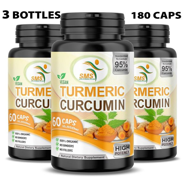 TURMERIC 15,050mg EXTREME 95% CURCUMIN TUMERIC EXTRACT CAPSULES ANTIOXIDANT 3 X