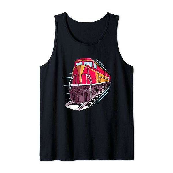 Passenger Train - Freight Train- Model Train Gift -Railfan Tank Top