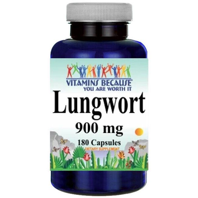 Lungwort 900mg 180 Caps Pulmonaria Officinalis