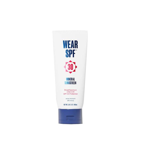 WearSPF Mineral Sunscreen SPF 30 Broad Spectrum Sun Lotion for Face and Body Antioxidant-Infused, Chemical-Free and Formulated with Zinc Oxide for Powerful UVA/UVB Protection, 3.4 oz