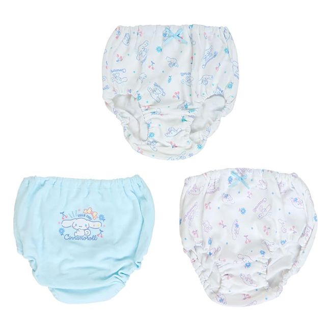 Sanrio 493988 Kids Panties, Set of 3, 47.2 inches (120 cm), Cinnamoroll, Cinnamoroll Character