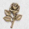 Brass Rose Applique for Funeral Box/Cube Cremation Urn, Pewter Also Available
