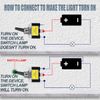 Innfeeltech 2 Pcs Rocker Lighted Toggle Switch, 12V 30A SPST 3 Terminals 2 Position ON/Off Toggle Switch Green Light
