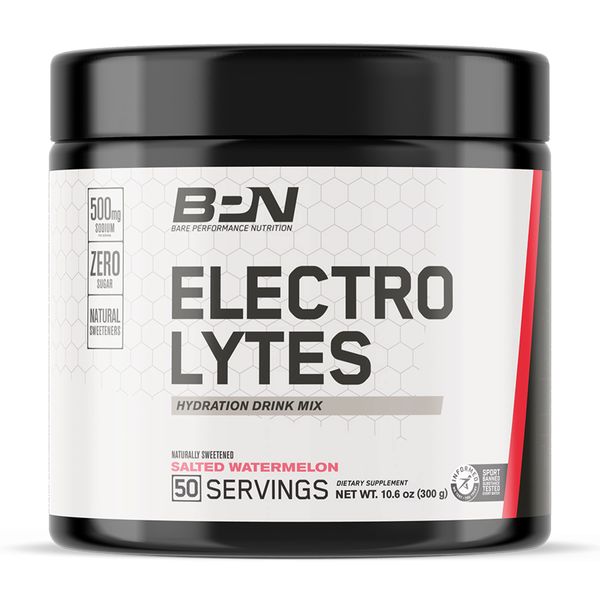 BARE PERFORMANCE NUTRITION, BPN Electrolytes Hydration Drink Mix, No Sugar, Keto, Salted Watermelon