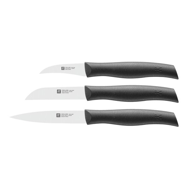 Zwilling 38737000 Twin Grip 3-Piece Knife Set, Friodur Blade, Handle: Plastic, 350 x 105 x 15 mm, Black