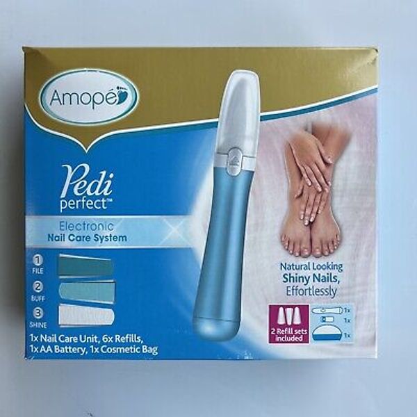 Amope Pedi Perfect Electronic Nail Care System File Buff Shine Refills & BagHB1