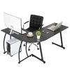 58" L-Shaped Corner Desk Computer Gaming Desk PC Table Writting Table Office