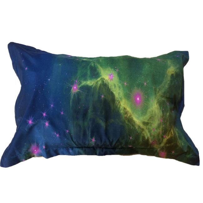 COSMIC TREE Sleeping in Space Pillowcase 43x63cm Pillowcase Cosmo Outer Space Print (Pink Star)