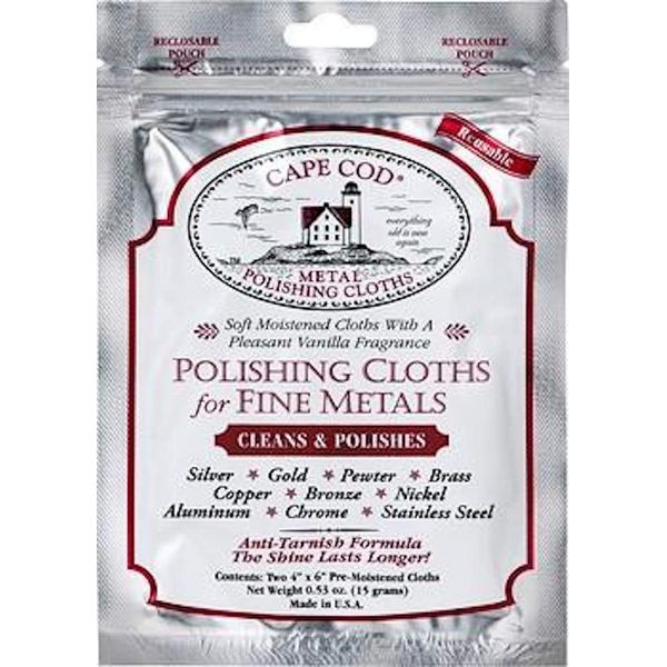 Cape Cod Polishing Cloth Metal Polishing Cloth 5.9 x 3.9 inches (15 x 10 cm) (Pack of 2)