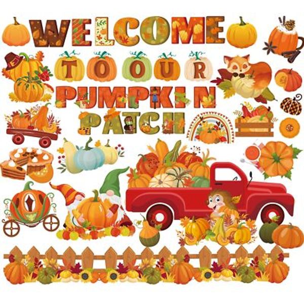 Fall Classroom Decorations Pumpkin Patch Bulletin Board Set for Autumn