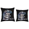 Gaming Animals- Hedgehog Playing Console Video Games Throw Pillow