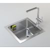 Magisso Sponge Holder for Sink, Metallic Silver, Polyurethane (PU), 1 Count, Long-lasting