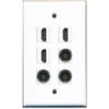 RiteAV - 3 HDMI 3 Port Toslink Wall Plate