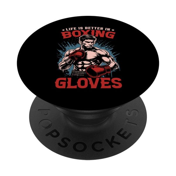Life Is Better In Boxing Gloves PopSockets mit austauschbarem PopGrip