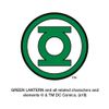 Green Lantern White Logo Double-Sided Oval Nail File Emery Board Set 4 Pack