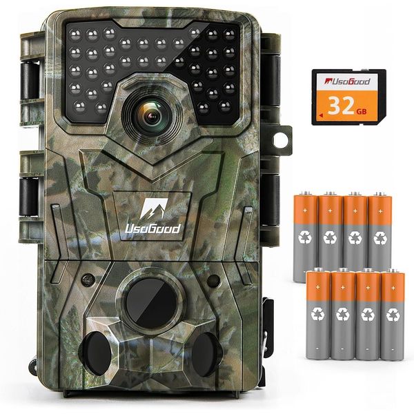 usogood Trail Camera 4K 30fps 36MP Game Camera with Night Vision Hunting Camera