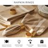 DII Basic Napkin Ring Collection, Decorative Rustic Farmhouse Style, Large Set, Tassel, 6 Piece