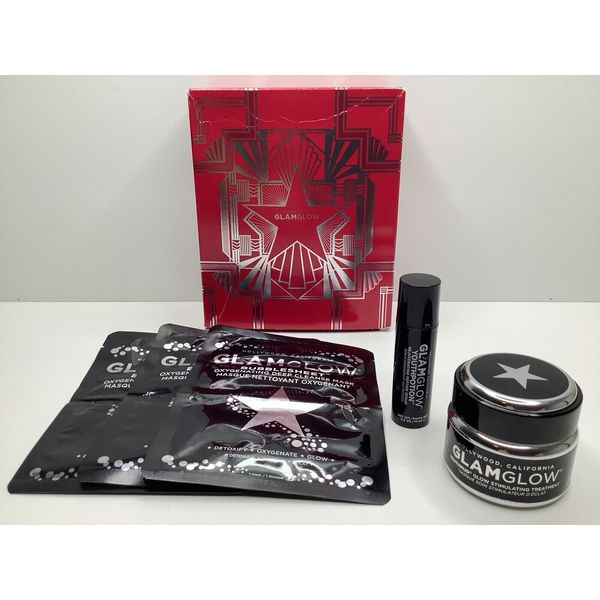 GlamGlow Gift Set - 3 Bubblesheet Masks + YouthPotion .3oz + YouthMud 1.7oz