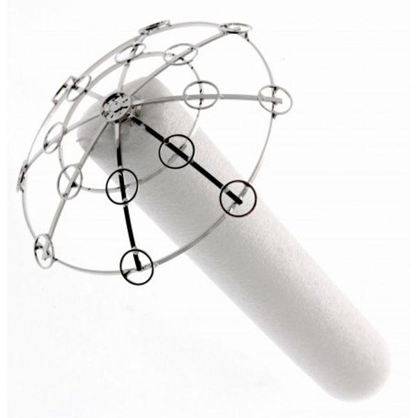 Corsage Creations - Small Round Armature - Silver (24cm Height x 12cm Diameter)
