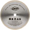 QEP 7" Continuous Rim Premium Diamond Blade for Wet or Dry Cutting of Ceramic, Porcelain, and Marble Tile, Silver