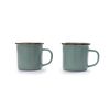 BAREBONES Enamel Cup Set of 2 (Enamel Cup, Mint Green)