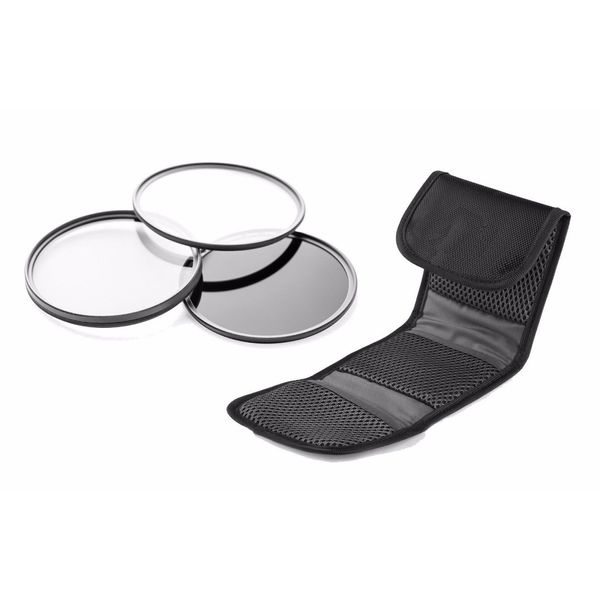 Canon EOS M10 High Grade Multi-Coated, Multi-Threaded, 3 Piece Lens Filter Kit (55mm) + Nw Direct Microfiber Cleaning Cloth.