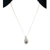 Reflect Teardrop Silver Filigree Essential Oil Diffuser Necklace- 18"