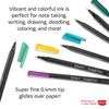 Maped - Graph'Peps Fine Tipped 0.4mm Fine Line Triangular Felt Pens - 20 Pack - Vibrant Colors