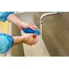 Vikan 64409 Stiff Nail Scrubbing Brush Clean Bathroom Kitchen Upholstery Fabric 13cm x 5cm x 4cm, Black