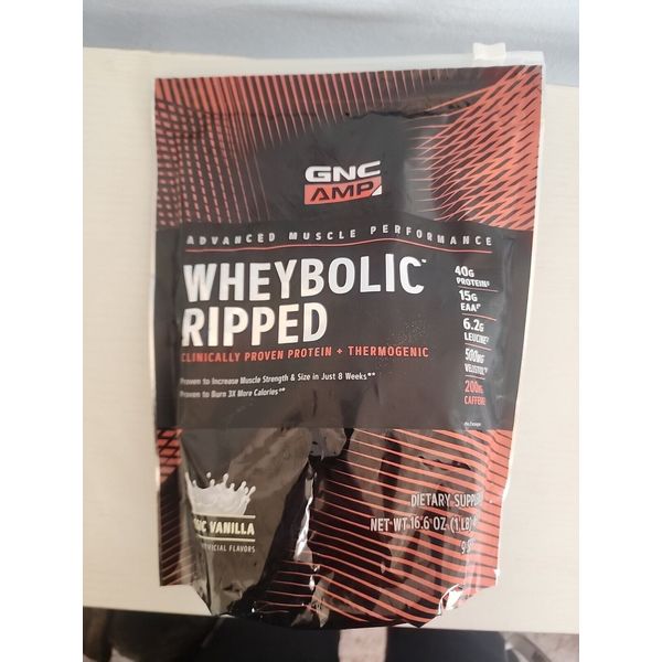 GNC AMP Wheybolic Ripped 1lb classic vanillavanilla Exp09/23