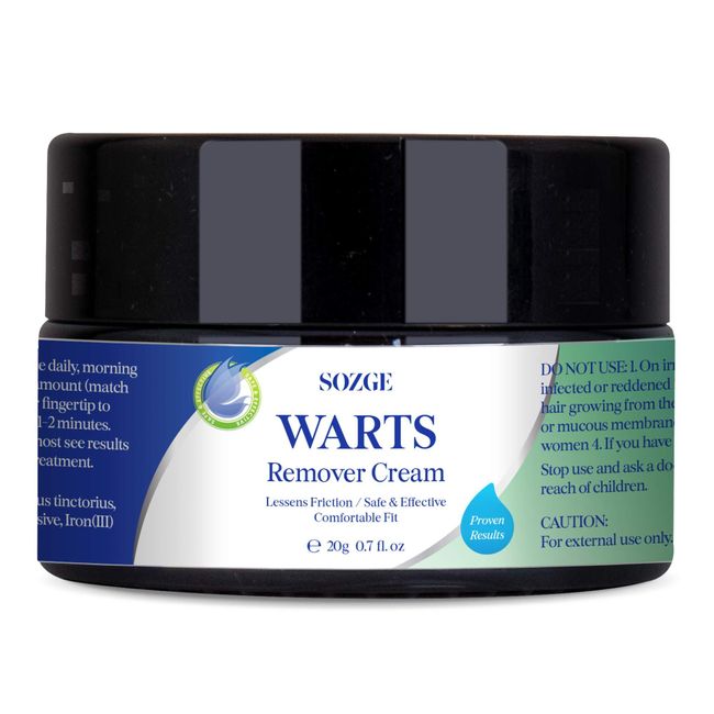 SOZGE Wart Cream- Maximum Strength - Wart Cream for Flat Warts, Plantar Warts, Common Warts