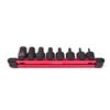 SUNEX TOOLS 3640 3/8-Inch Drive Stubby Triple Square Impact Bit Socket Set, 8-Piece