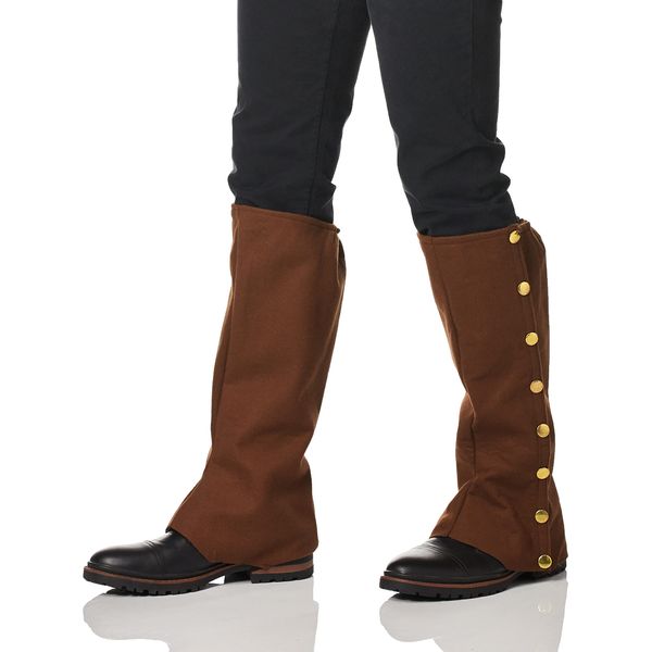 Forum Novelties mens teen boys Adult Steampunk Suede Spats Costume Accessory, Brown, One Size US