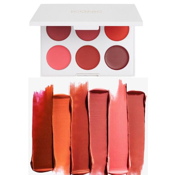ICONIC LONDON Multi Use Lip & Cheek Palette,6 X 2G FULL SIZE NEW WITH BOX