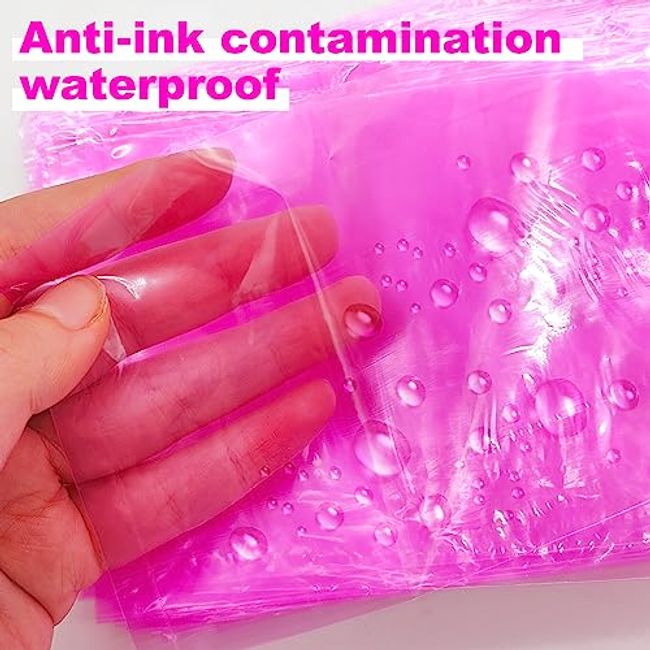 300psc Disposable Tattoo Bottle Bags,purple Translucent Tattoo Wash Bottle  Bags,tattoo Cleaning Supplies,sleeves Barrier for Tattoo Bottles Tattoo  Supplies Tattoo Accessories (8.7inx5.7in)
