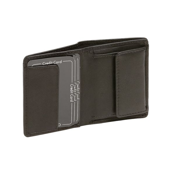 Small wallet LEAS, Genuine Leather, black - ''LEAS Mini-Edition''