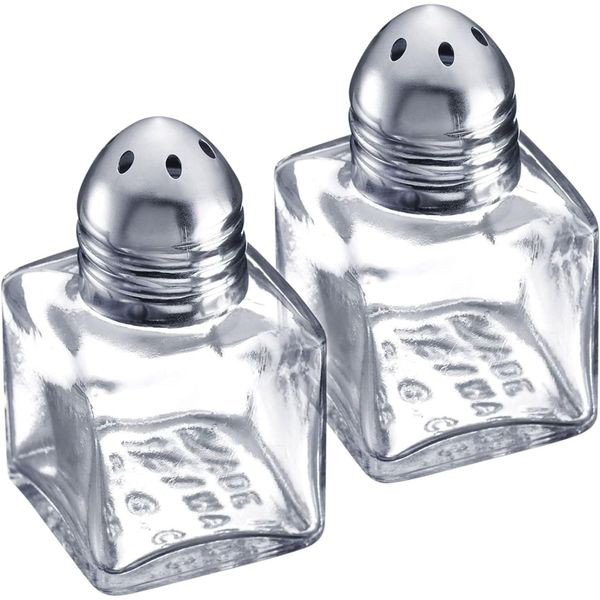 Westmark Set Mini-Universalstreuer, Edelstahl, Glas, Silber/Transparent, 2 Stück