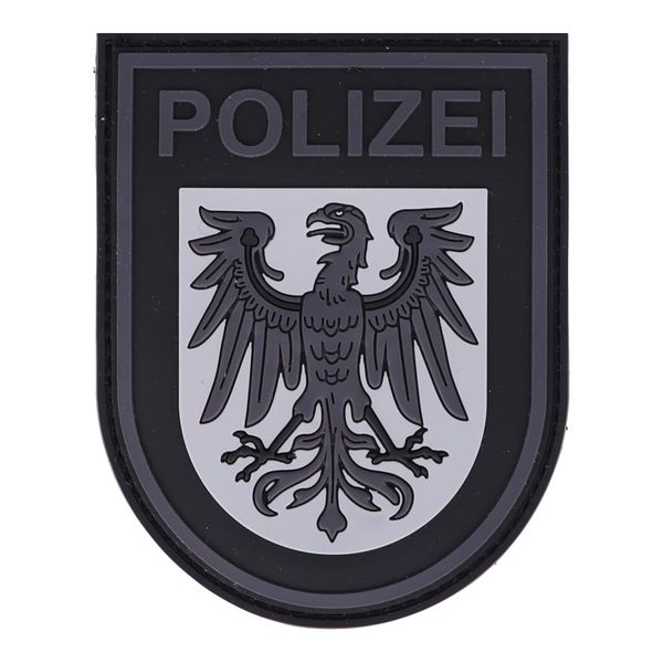 RescPol Rubber Patch Police Brandenburg Camouflage, black/grey