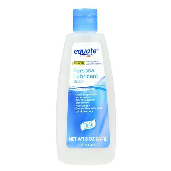 EQUATE JELLY PERSONAL LUBRICANT Paraben Free 8oz Pack natural feeling water base