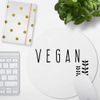 JUNIWORDS Mauspad Mousepad, Rund, Vegan