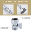 APLusee Shower Head Flow Control Valve, Solid Brass Water Flow Regulator with Adjustable Lever, Chrome