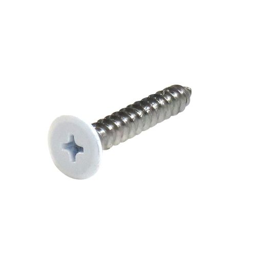 DAIDOHANT Nejikaraa Self-Tapping Screws, Stainless Steel, Low Head Design, Colored Screw Head, For Use on Wooden and Thin Metal Surfaces, For DIY Projects, White