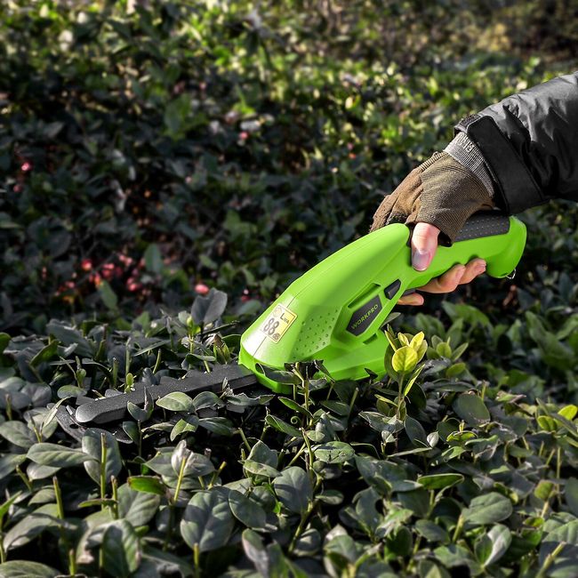 WORKPRO 2 in 1 Handheld 3.6V Electric Cordless Shrubbery Trimmer Hedge