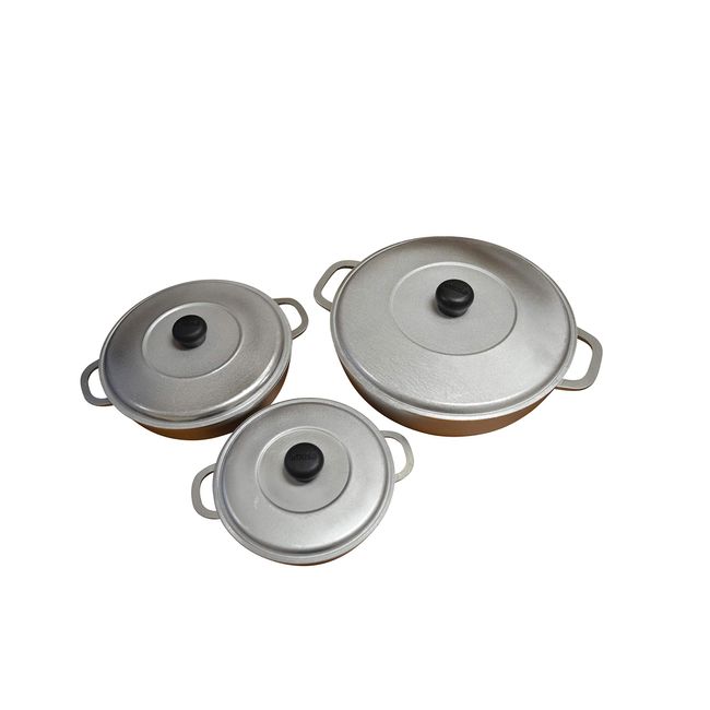 Imusa Caldero 3-Piece Cookware Set, Silver