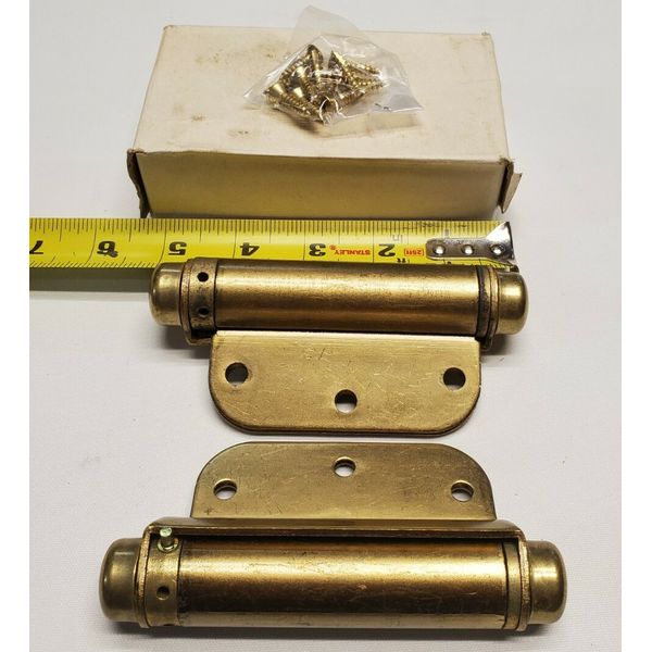 Solar Hardware 5" Heavy Duty Brass Double Action Spring Hinges Set Free Shipping
