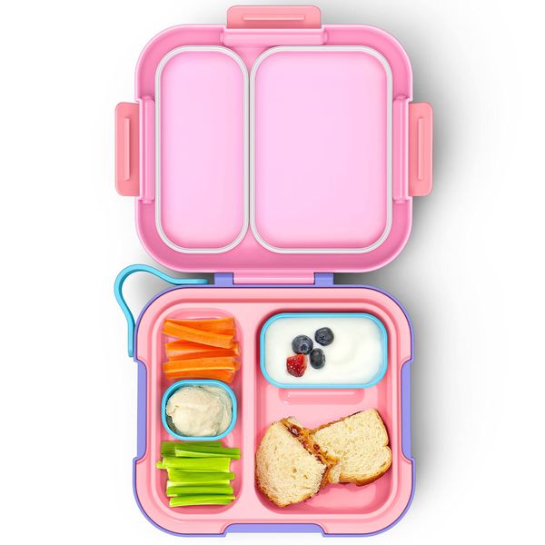 Zoku ZK311-PK Bento Box, Silicone, Neat Bento, Pink