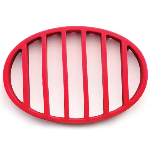 Norpro 405 Oval Silicone Roast Rack, Red 9x6