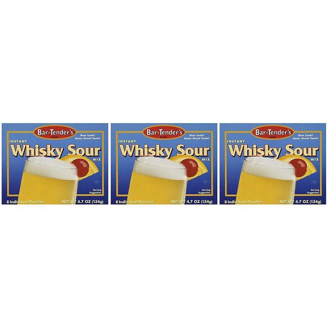 Bar-Tenders Instant Whiskey Sour Cocktail Mix, Net Wt. 4.7 oz. (8 pouches) (3)