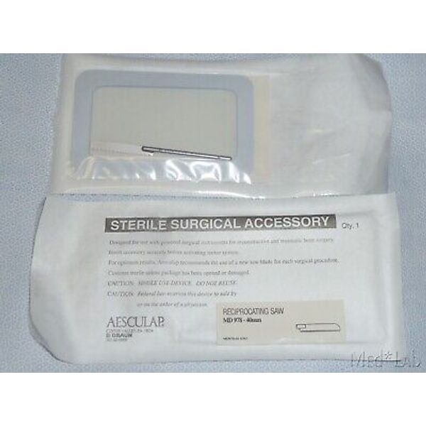 Aesculap Reciprocating Saw Blade MD 978 40mm Sterile Surgical Accessory